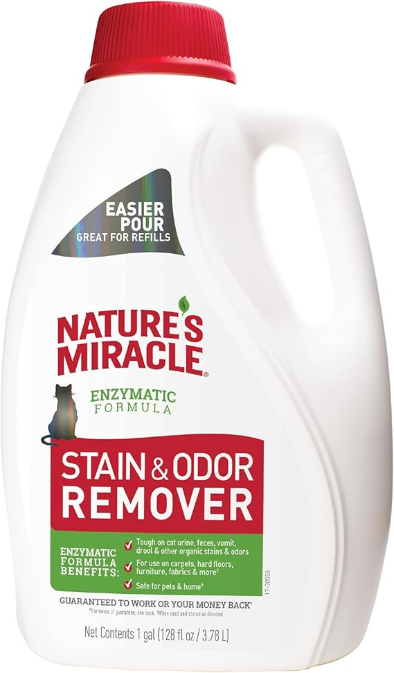Natures Miracle Cat Stain & Odor Remover, Enzymatic Cleaner, 1 gal