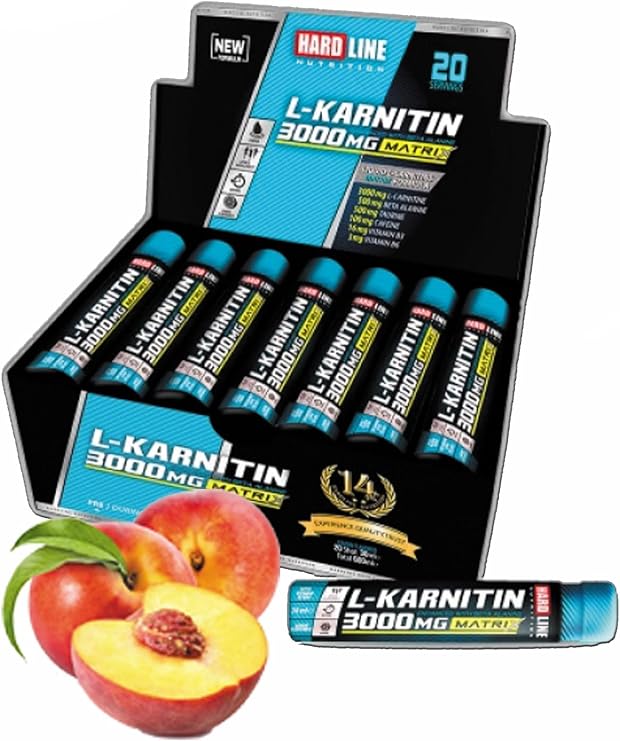 Hardline L-karnitin Matrix 3000 Mg 20 Ampül Şeftali Aromalı