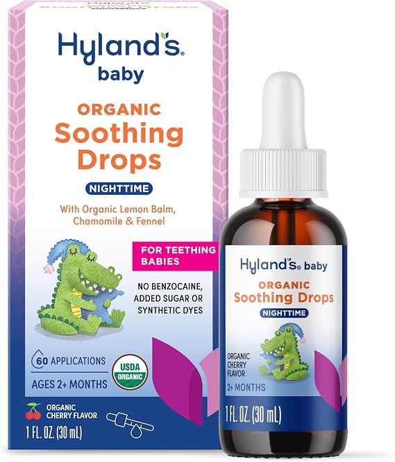 Hyland's Baby Oral Soothing Drops for Nighttime (Cherry) Organic, 1 fl oz