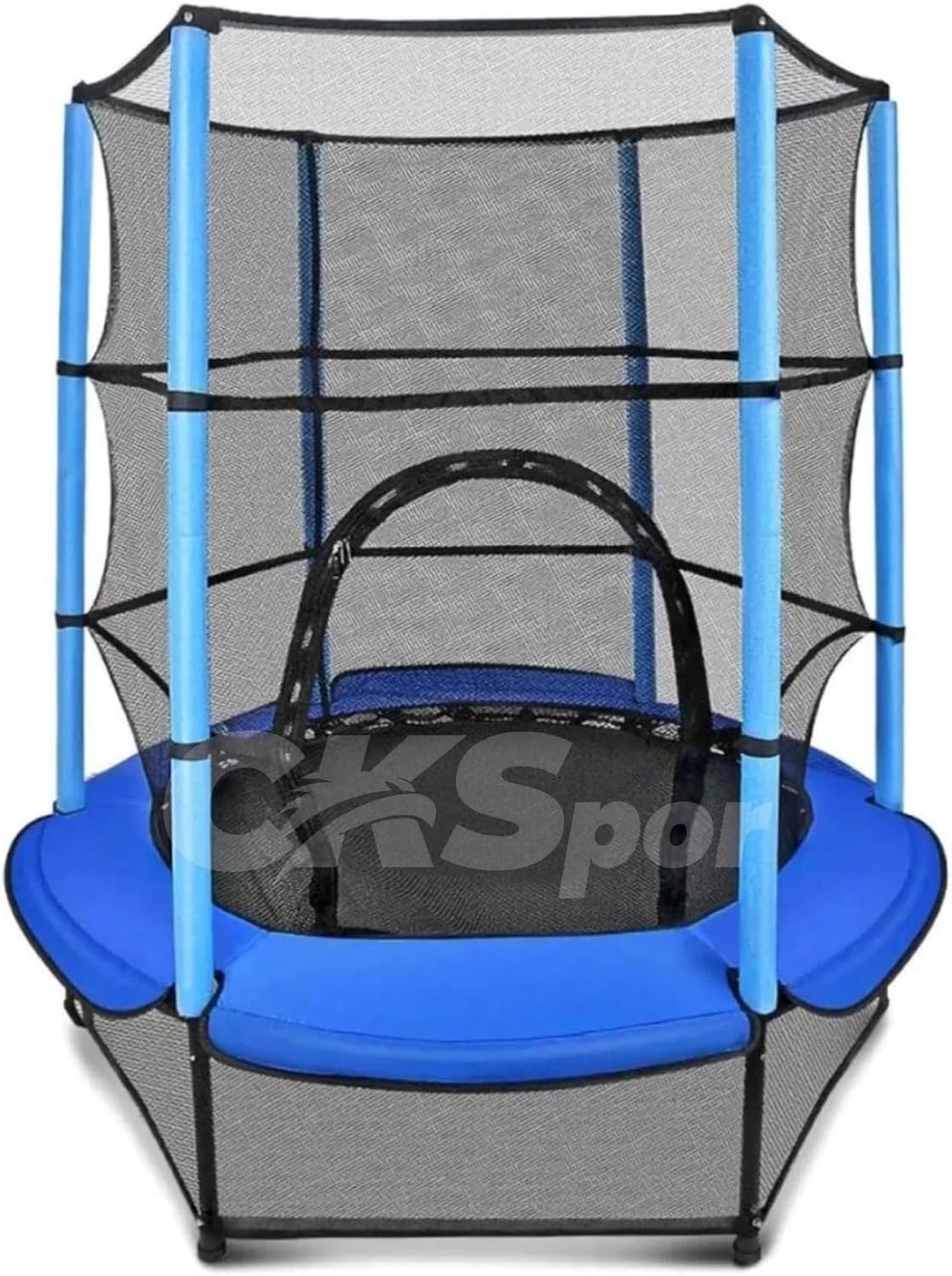 140 cm Korumalı Çocuk Trambolini, 55 inç, Fileli, Mavi