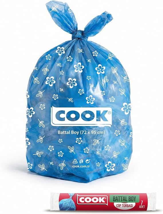 Cook Battal Boy Çöp Torbası 72 cm x 95 cm (1 x 7 Adet)
