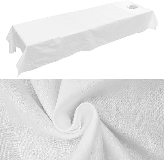 FOMIYES Spa Massage Bed Cloth with Face Hole Cover Breathable Sheet for Beauty Salon Massage Table 87X46In Cotton Soft Cover