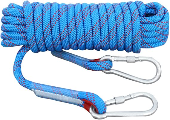 Climbing Rope,10Mm Rock Climbing Rope 10M/20M/30M Outdoor Static Rapelling Rope For Fire Rescue Safety Escape Tree Climbing