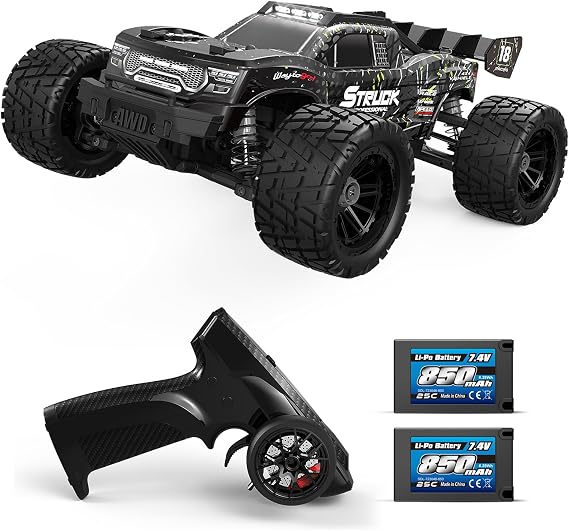 HAIBOXING 18872 1:18 RC Car, Remote Control Truck 4WD Off-Road Dune Buggy | 2.4GHz RC Truck 36km/h Speed Splash Waterproof Electronics 4X4 Truck, Dual Li-Po Batteries Hobby Gifts Toys for Kids, Adults