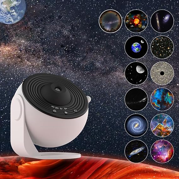 Planetarium Projector, 13 in 1 Star Projector Galaxy Light,LED Space Galaxy Lamp Ceiling Projector Room Decor for Adults Kids (White)