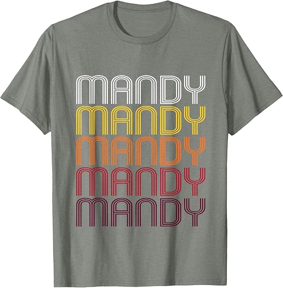 Mandy Retro Wordmark Pattern - Vintage Style T-Shirt T-Shirt