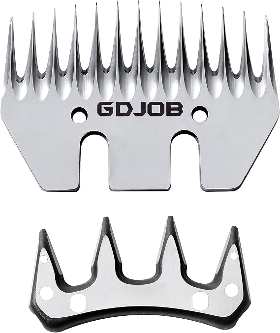 13 Teeth Straight Replacement Blades for Sheep Shears, Professional Stainless Steel Sheep Shearing Clipper Blades for Sheep Alpacas Goats
