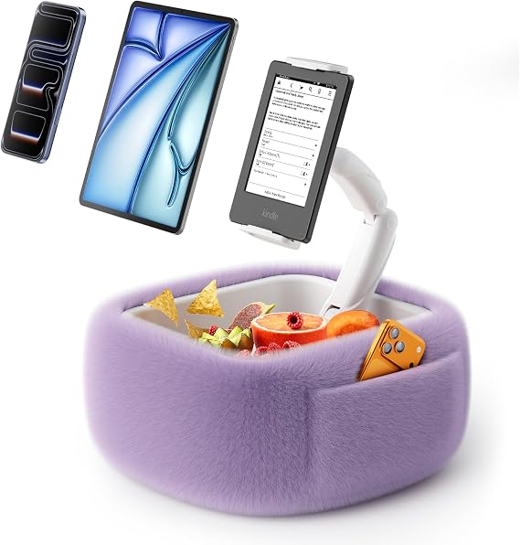 LULULOOK Tablet Pillow Stand for Kindle/iPad, Kindle Holder for Bed, Purple