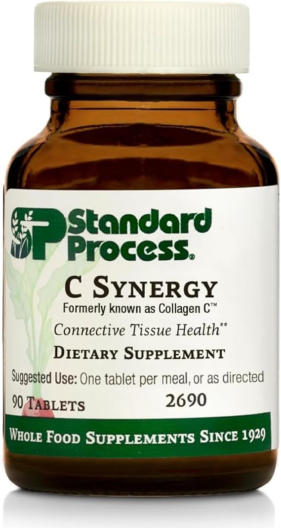 Standard Process C Synergy - Supplement to Support Connective Tissue Health - Whole Food-Based for Immune Health - with Vitamin C & Buckwheat Flour - 90 Tablets