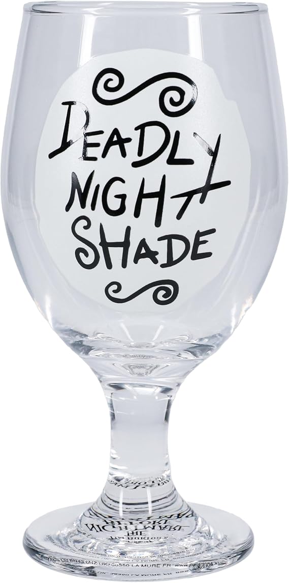 Paladone Nightmare Before Christmas Glow in the Dark Glass - Officially Licensed Deadly Nightshade Cup for Halloween and Jack Skellington Fans, 350ml (11.8 fl oz)