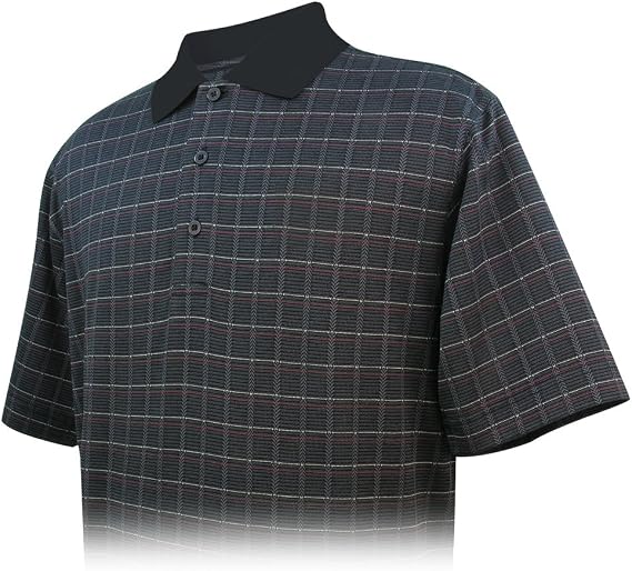 Monterey Club Men's Pima Cotton Jacquard Polo Shirt #1456