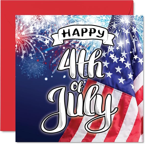 Stuff4 Fourth of July Cards for Women and Men, 4th of July