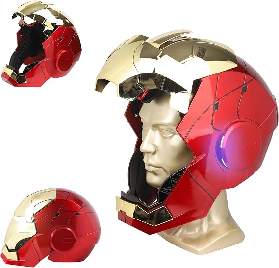 Iron Hero MK5 Gold Motorized Cosplay Helmet, Voice, Touch & Remote Control