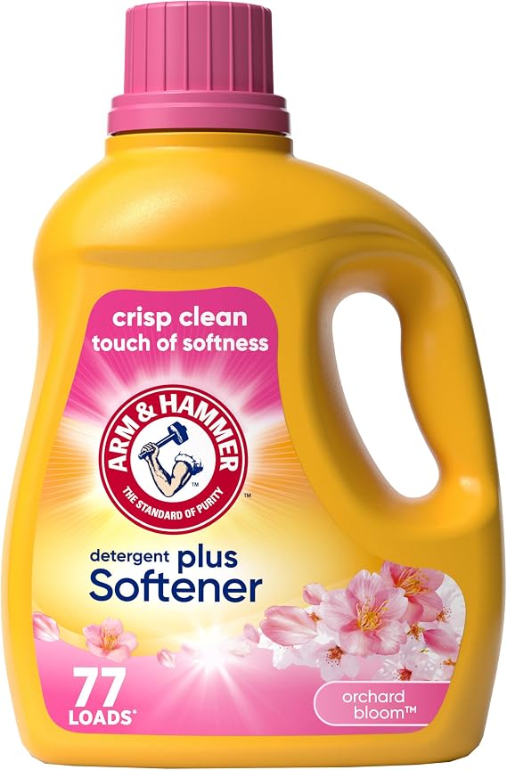 ARM & HAMMER Plus Softener Detergent, Orchard Bloom, 100.5 Fl Oz, 77 loads