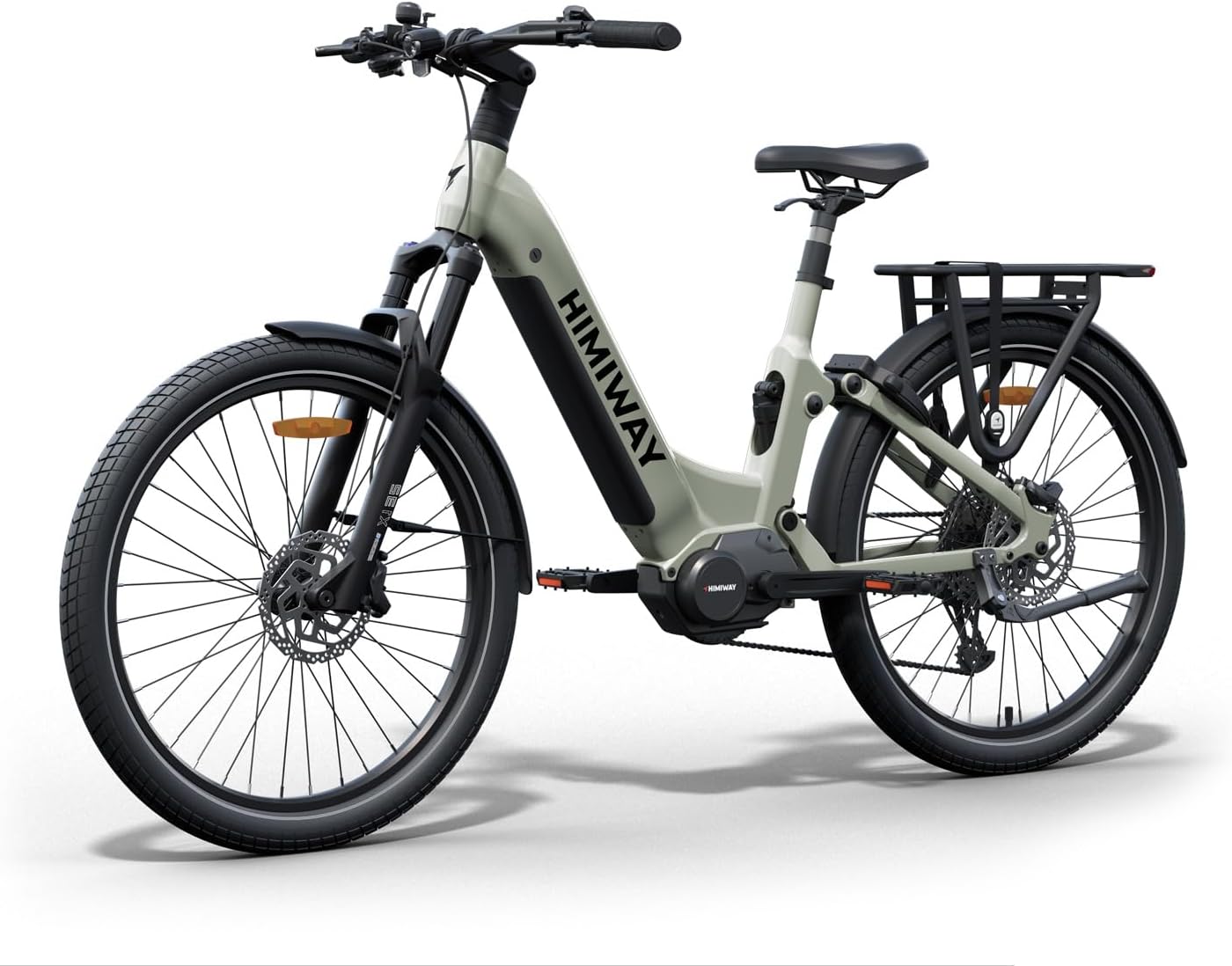Himiway A7 Pro Electric Bike 4-bar Linkage Suspension 500W Mid-Drive Motor Torque Sensor 50 Miles 9 Speed Dual 48V 15Ah Battrey 27.5 x 2.4 Fat Tire Electric Bike, 300LBS Payload