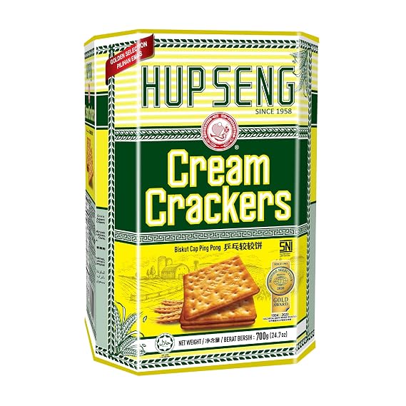 Hup Seng Golden Selection Cream Crackers 24.7 Ounce Value Tin
