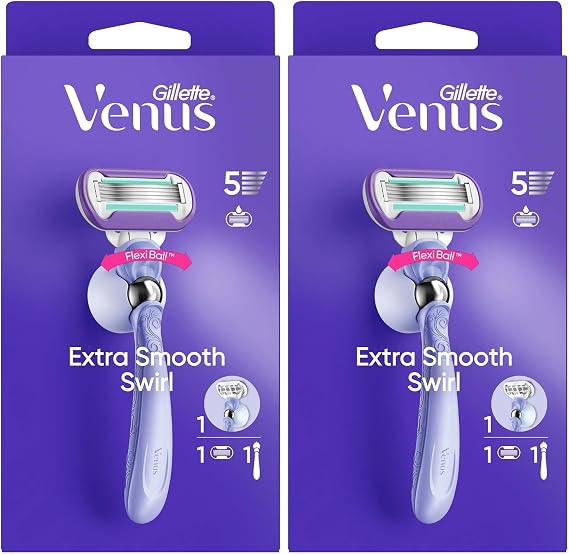 Gillette Venus Extra Smooth Swirl Tıraş Makinesi + Yedek Başlık 2li paket