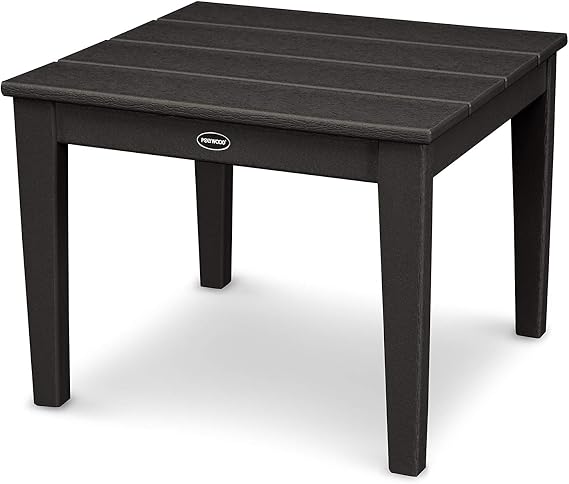 POLYWOOD Newport Side Table, Black