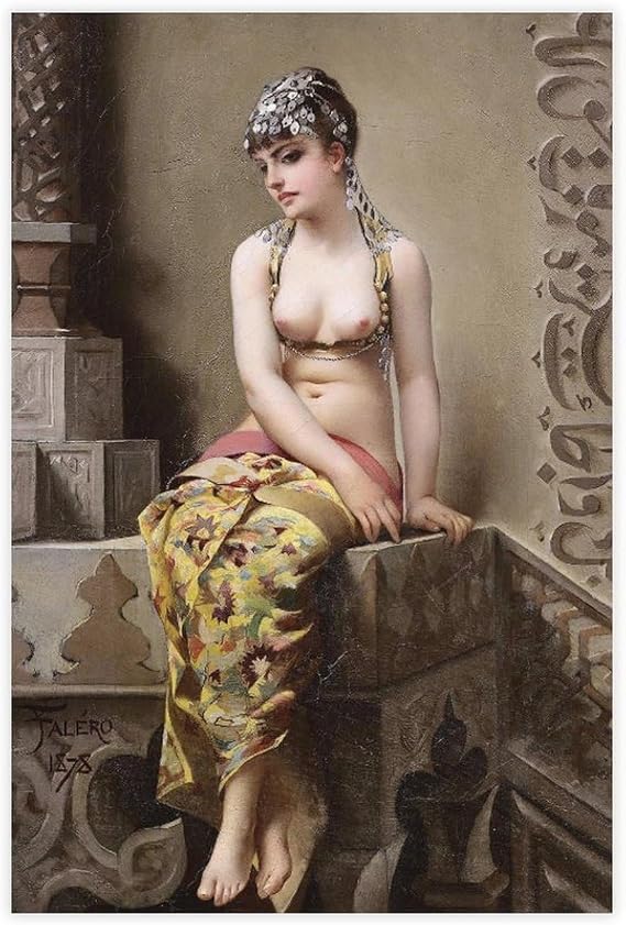DUYIGCR Enchantress by Luis Ricardo Falero Poster Nudie Women Canvas Art Canvas Poster Bedroom Decor Sports Landscape Office Room Decor Gift Unframe-style 16x24inch(40x60cm)