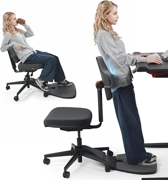 Newtral Standing Desk Chair, 6in1 Ergonomic SitStandLean Perch Chair