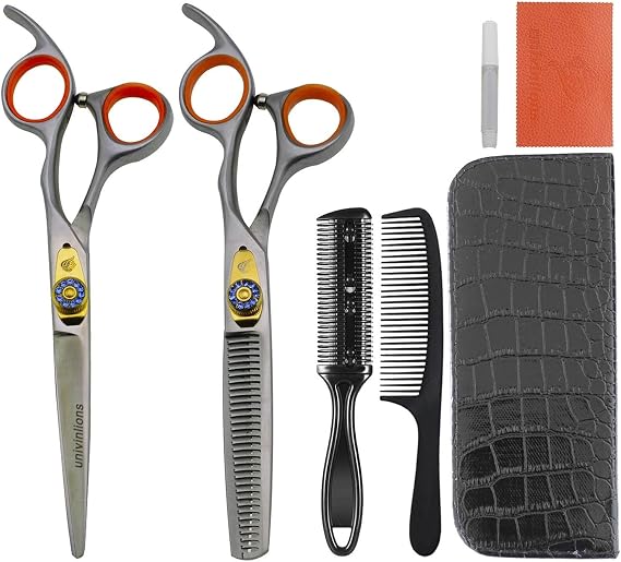 6.0 Inch Hair Cutting Scissors Shears Professional Hairdessing Scissors Kit Barber Accessories Razor Edge Hair Cutting Scissors Shears for Hairdresser Hair Clipper Salon Supplies