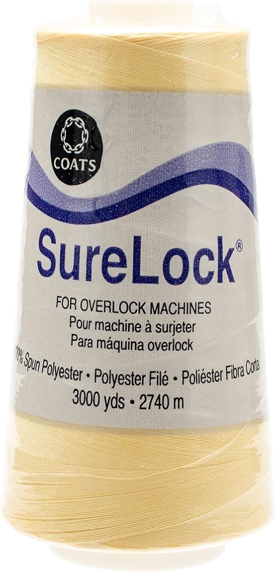 Coats Surelock Overlock Thread 3,000yd-Yellow