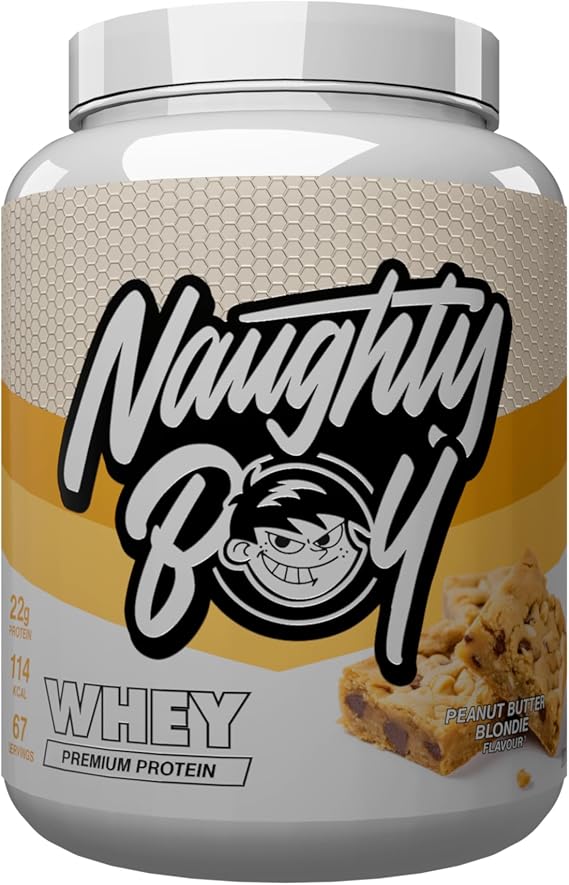 Naughty Boy Advanced 100% Whey Protein Powder. Muscle Building & Recovery Shake with Optimum Taste & Mixability. Low Sugar. (Peanut Butter Blondie)