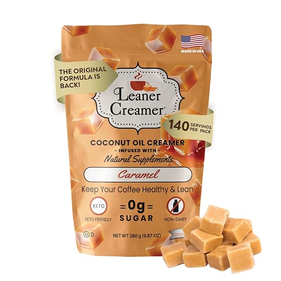 Leaner Creamer Original Formula Coffee Creamer, 140 Servings