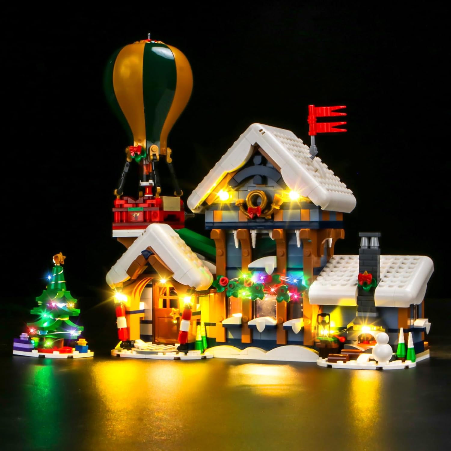 LocoLee Led Light Set Compatible with Lego Santa's Post Office Customized Version Led Decoration Lighting Kit Compatible with Lego 10339 Building Blocks Model,Only Lights Set,No Model
