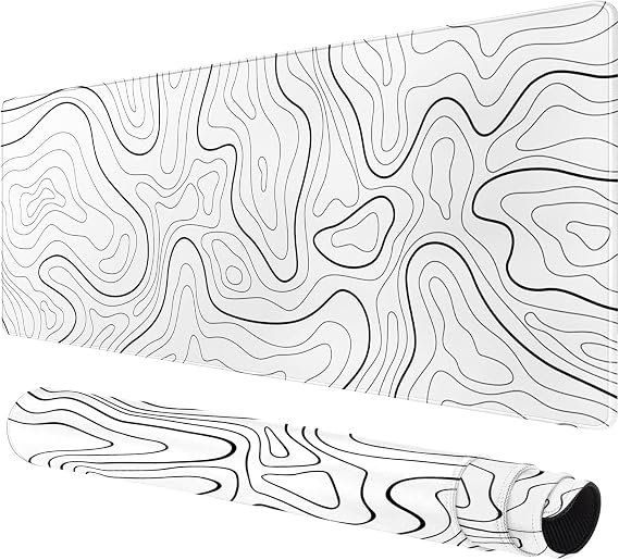 Rcege Large Gaming Mouse Pad Extended Desk Mat with Non Slip Stitched Edge | Waterproof Surface, Smooth Tracking, Keyboard & Mouse, Desk Office Use, Easy Clean, Durable Mouse Mat