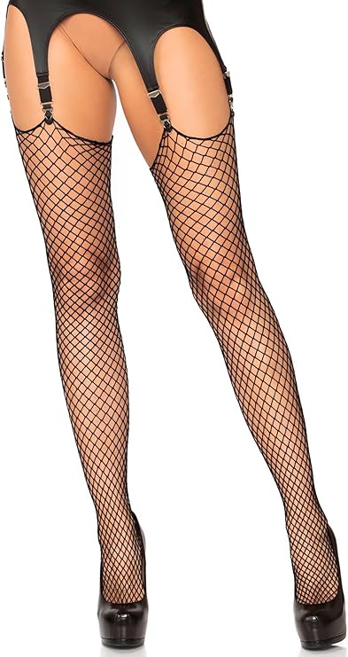 Leg Avenue Women's Unfinished Top Industrial Fishnet Stockings