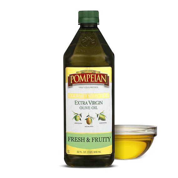Pompeian Gourmet Selection Extra Virgin Olive Oil, Contains Polyphenols, First Cold Pressed, 24 Fl Oz