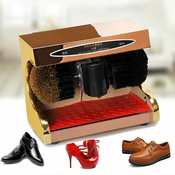 Automatic Induction Shoe Polisher, Shoe Polisher, Automatic Household Electric Shoe Brushing Machine,Silver