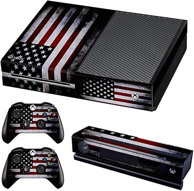 Protective Vinyl Skin Decal Cover for Microsoft Xbox One American FlagUpgraded