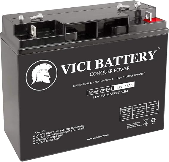 VICI Battery VB18-12 - 12V 18AH Replacement for Duracell DURA12-18NB Battery