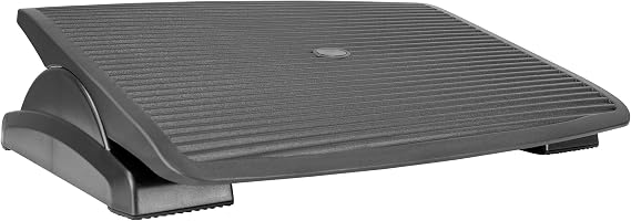 Mount-It! Under Desk Footrest, Adjustable Foot Rest Under Desk with 3 Tilt Positions, Large Non Slip Office Foot Rest with Massaging Surface, Ergonomic Foot Stool Under Desk for Home or Office