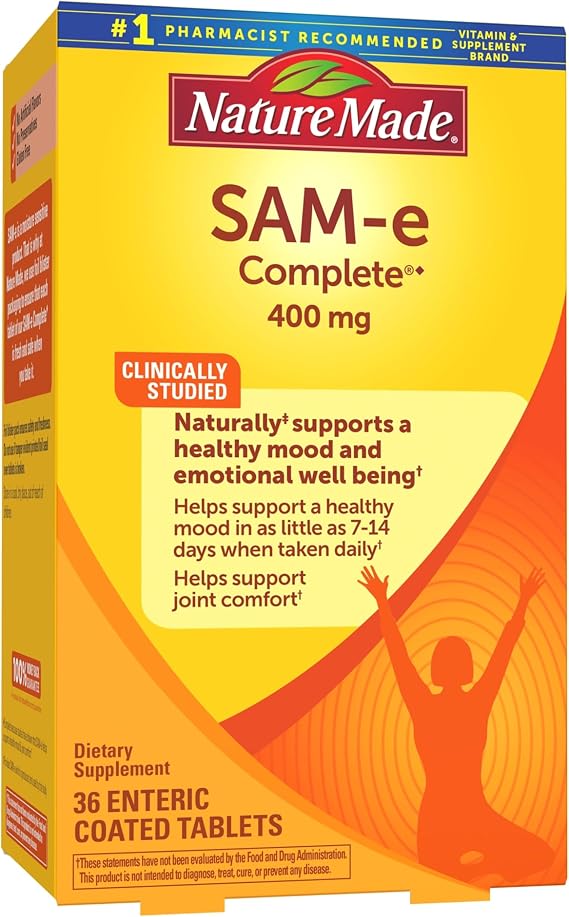Nature Made SAM-e Complete 400 mg for Mood Support, 36 Tablets