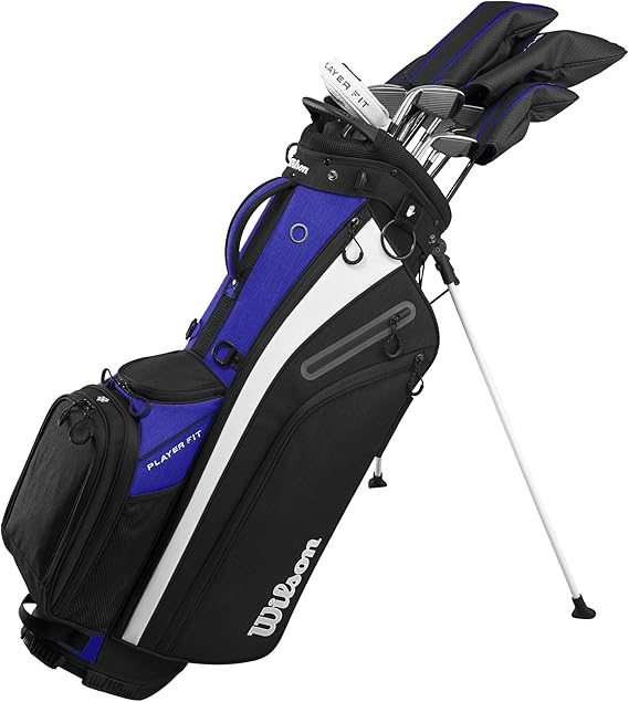 Wilson PlayerFitTM Complete Golf Set with Carry Bag - Men's Steel Golf Clubs