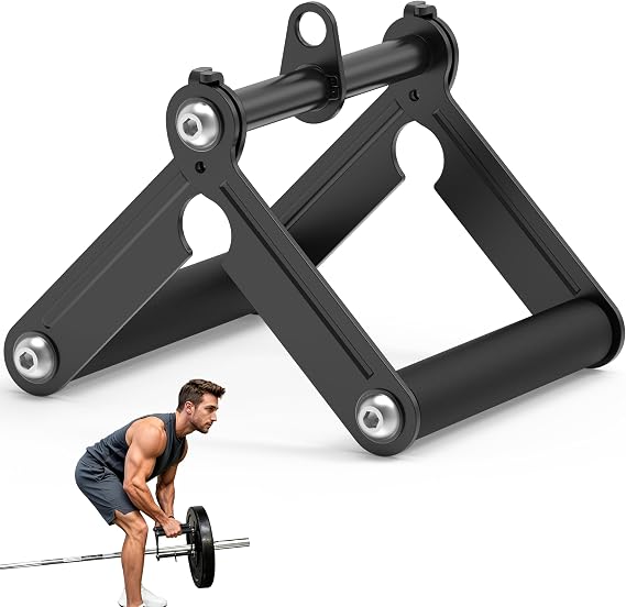 GanFindX Double D Row Handle Cable Attachment for Lat Pulldown Training
