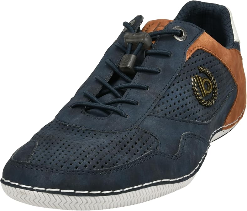 Bugatti Men's Casual Trainers with Flexible Sole Lace-Up Shoe with Memory Foam Elastic Laces