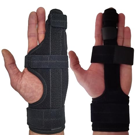 ARMSTRONG AMERICA Metacarpal Finger Splint Hand Brace (Left Small) + Trigger Finger Splint (Small)