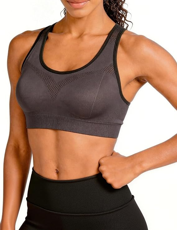 Match Racerback Sports Bra for Women, Mid-Impact, New Size