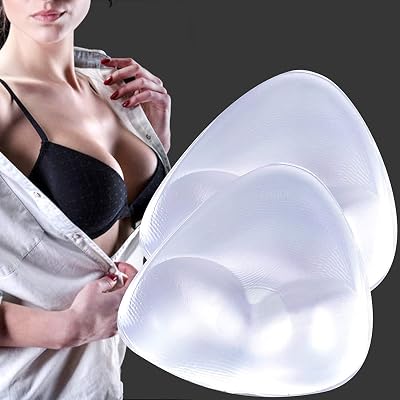 Silicone Breast Inserts, Waterproof Enhancers Clear Gel Push Up Bra Inserts for Swimsuits & Bikini