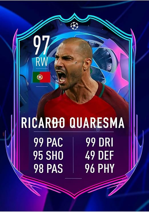 512 STORE Ricardo Quaresma Fut Card Poster 20X30, 4898945464