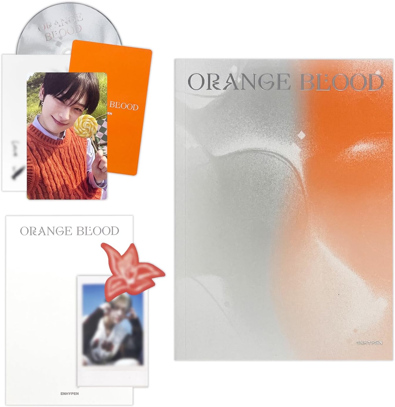 ORANGE BLOOD [ENGENE Ver. / Random] + 2 Pin Badges + 4 Extra Photocards