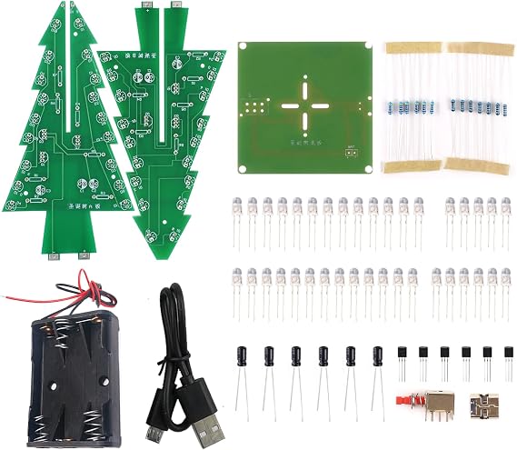 Electronic DIY Soldering Practice Learning Electronic Components Project Kit,Interesting Self Soldering Assembled Electronic Clock (Small)