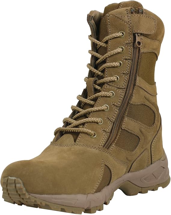 Rothco Forced Entry Deployment Boot, 8 Inch, AR 670-1 Coyote Brown, Wide, 7