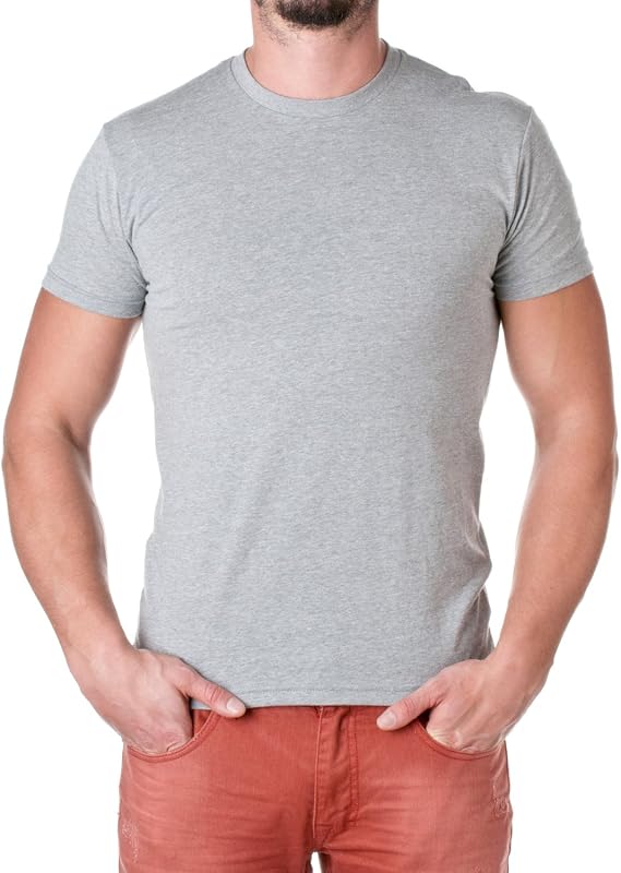 Next Level Mens Premium Fitted CVC Crew Tee (N6210) Dark HTHR Gray XL