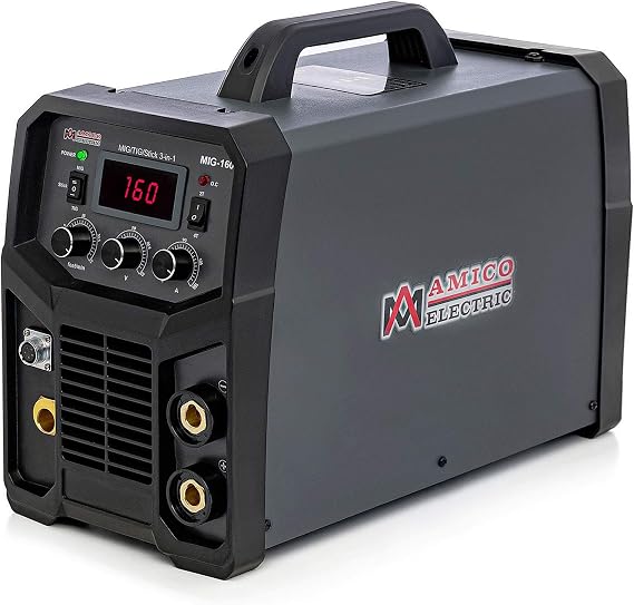 Amico MIG-160, Multi-function 160-Amp MIG/Flux/TIG/Stick Arc DC Inverter Welder, Spool gun weld aluminum SPG15180