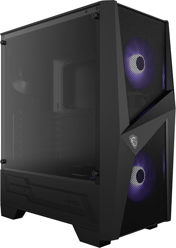MSI Mag Forge 100M, Temperli Cam, 2X Rgb Fan, 1X 120Mm Fan Atx Gaming Bilgisayar Kasası